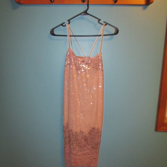 WHBM Strappy Sequin Shift Dress - Picture 4 of 16